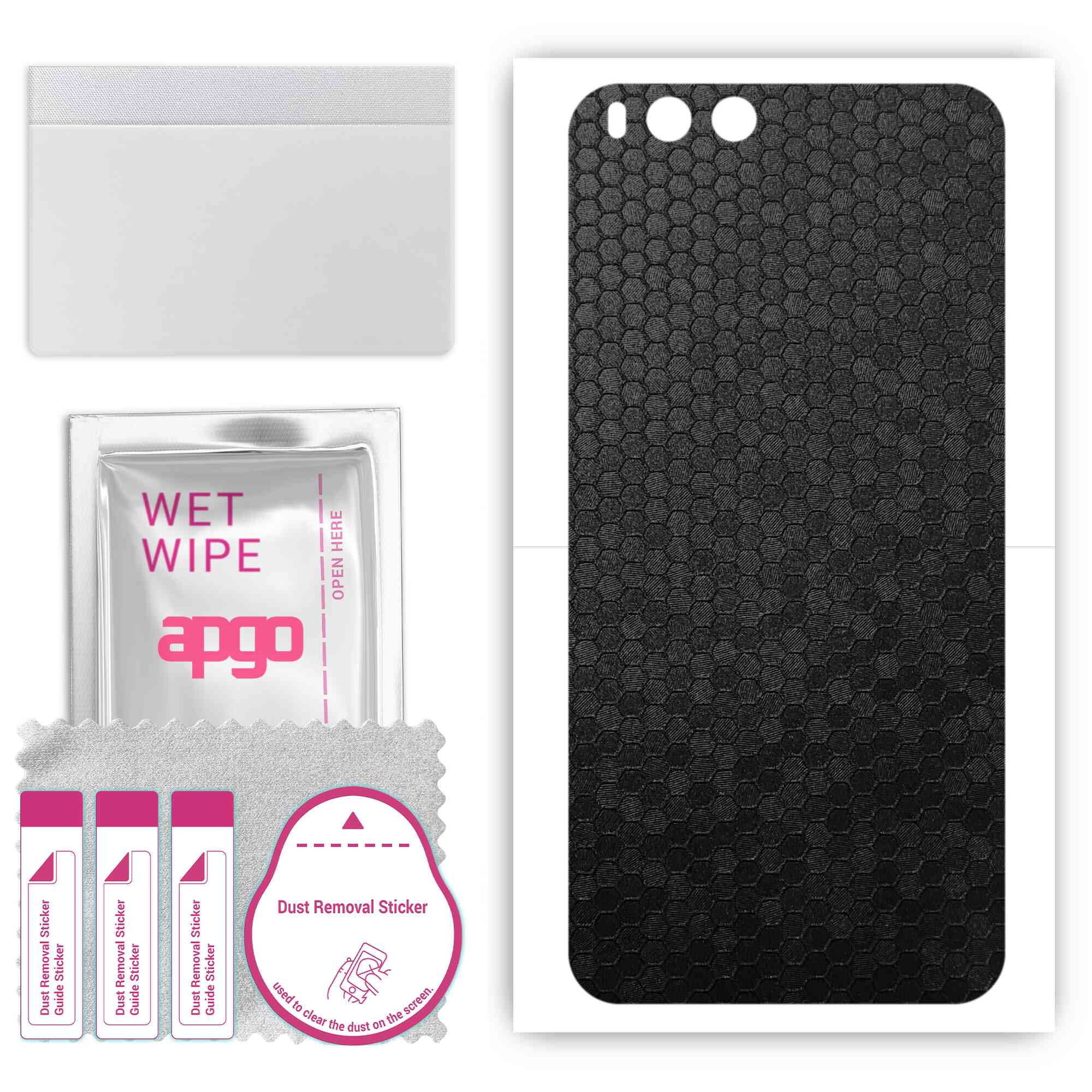 apgo Захисна наклейка для задньої панелі, сумісна з Xiaomi Mi Note 3, Wrap Film, Foil, Vinyl - Pattern Black Honeycomb
apgo Захисна наклейка для задньої панелі, сумісна з Xiaomi Mi Note 3, Wrap Film, Foil, Vinyl - Pattern Black Honeycomb