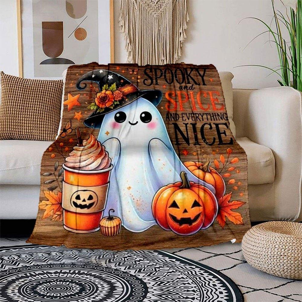 Halloween Ghost Pumpkin Spice Latte Mug Cup Print Poster Wall Art DecorBlanket Flannel Throw Blanket for Sofa, Bed, Travel, Camping, Office 100x150cm
Halloween Ghost Pumpkin Spice Latte Mug Cup Print Poster Wall Art DecorBlanket Flannel Throw Blanket for Sofa, Bed, Travel, Camping, Office 100x150cm
