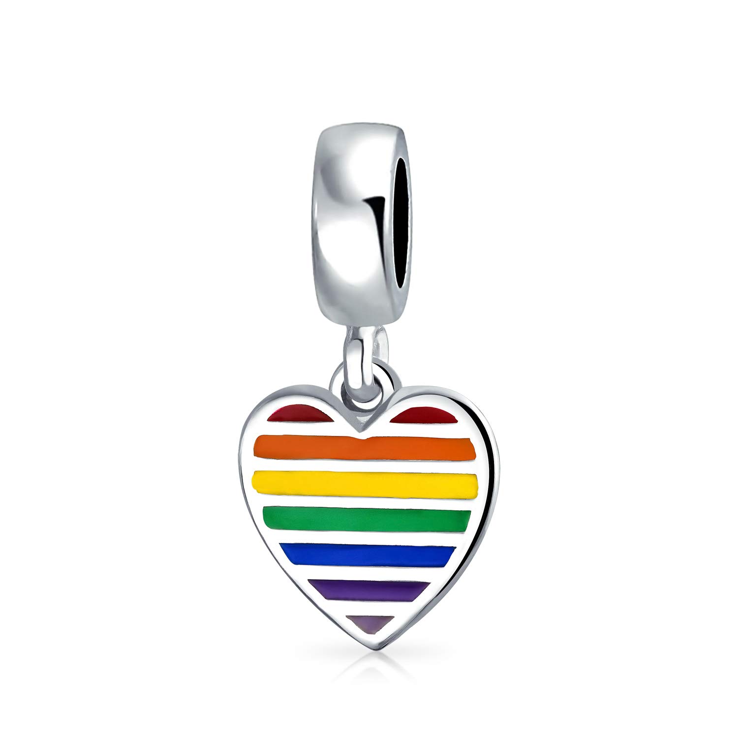 Unisex Sterling Silver Inspirational LGBTQ Rights Symbol Rainbow Disc Tag Heart Dangle Bead Charm Personalized Engraving .925
Unisex Sterling Silver Inspirational LGBTQ Rights Symbol Rainbow Disc Tag Heart Dangle Bead Charm Personalized Engraving .925