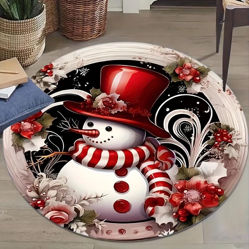 Christmas Snowman Rug with Red Hat, Stain Fade Resistant Round Mat, Non-Slip Holiday Decor for Living Room, Entryway Diameter 60cm
Christmas Snowman Rug with Red Hat, Stain Fade Resistant Round Mat, Non-Slip Holiday Decor for Living Room, Entryway Diameter 60cm