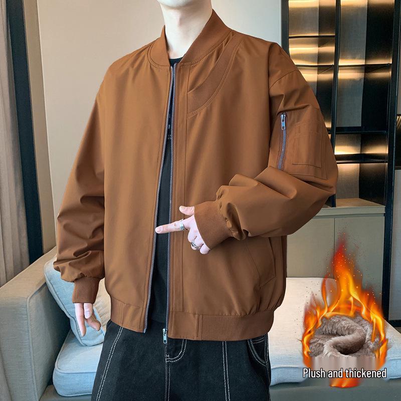 WASSUPNEST Men s Trendy Flight Jacket: Autumn/Winter Casual Loose Baseball Collar Outerwear S
WASSUPNEST Men s Trendy Flight Jacket: Autumn/Winter Casual Loose Baseball Collar Outerwear S