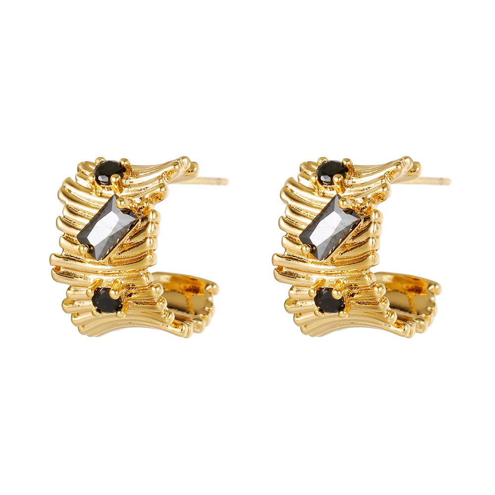 Retro Gold Earrings Women S Light Luxury High-End Fashion Zircon Stud Earrings Unique Temperament Earrings золотой
Retro Gold Earrings Women S Light Luxury High-End Fashion Zircon Stud Earrings Unique Temperament Earrings золотой