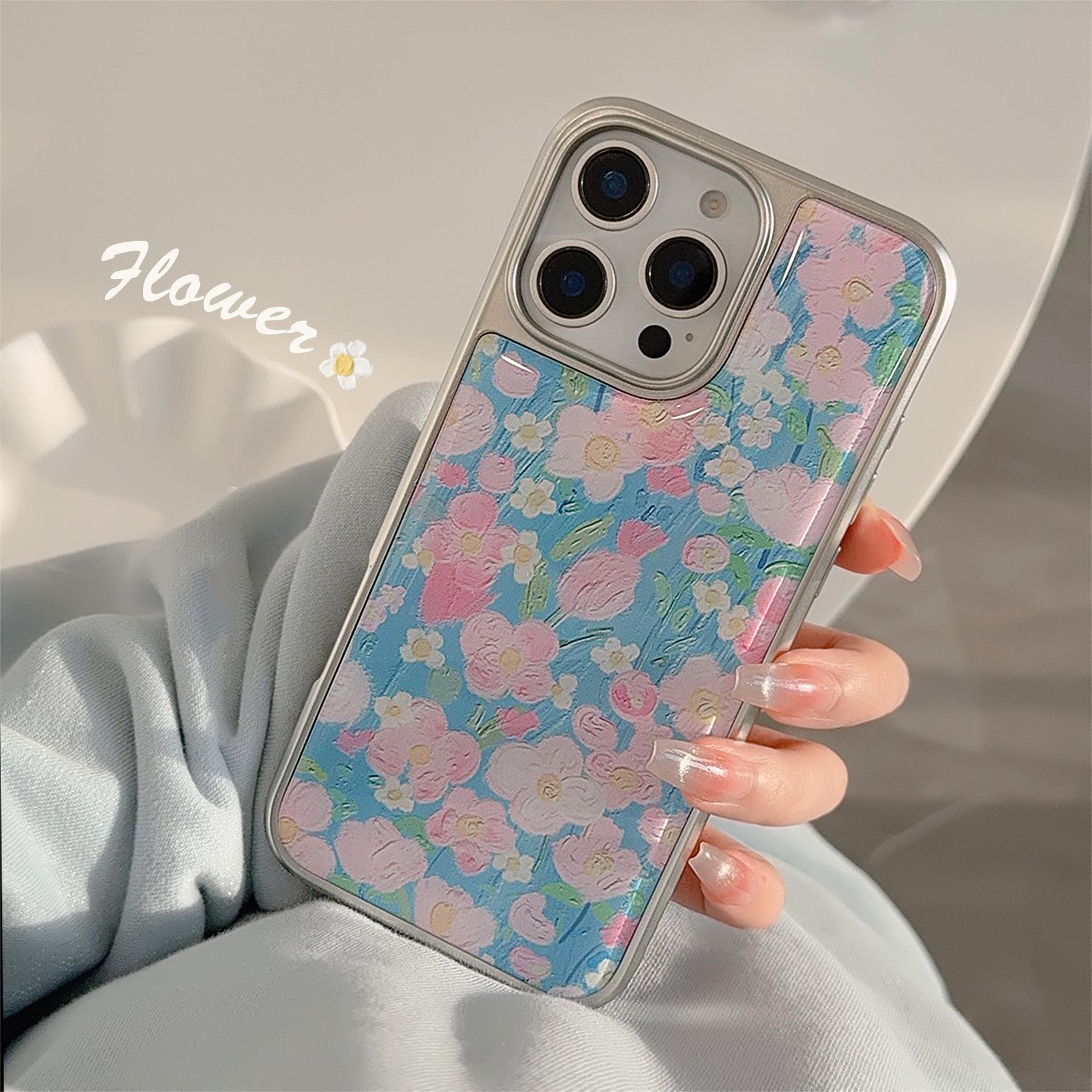 Oil Painting Blue Pink Flower Suitable for Apple 15 Promax Mobile Phone Case Iphone 16 Drop Glue 13 Electroplating 14 Beautiful Huawei 16promax
Oil Painting Blue Pink Flower Suitable for Apple 15 Promax Mobile Phone Case Iphone 16 Drop Glue 13 Electroplating 14 Beautiful Huawei 16promax