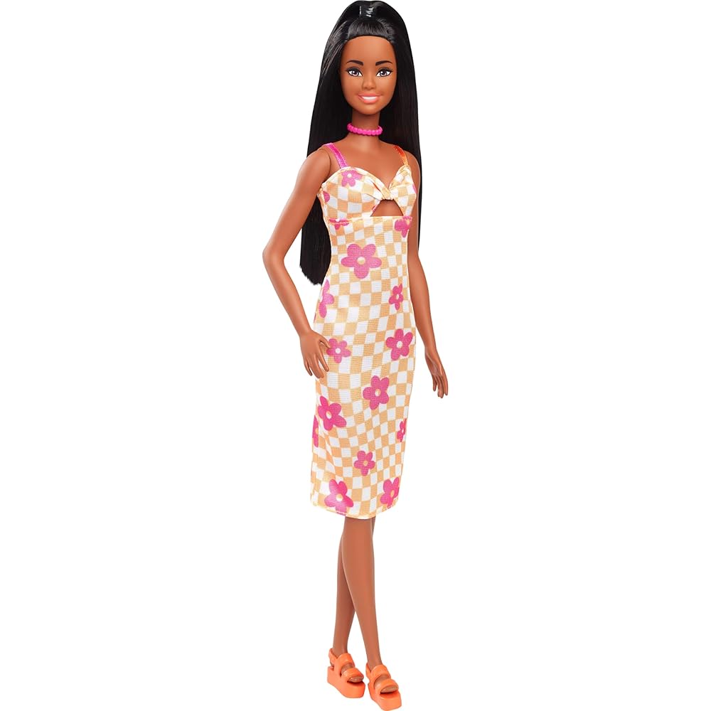 Barbie Fashionista Orange Check Flower Dress Outfit for Doll Play 3 Years and Up
Barbie Fashionista Orange Check Flower Dress Outfit for Doll Play 3 Years and Up