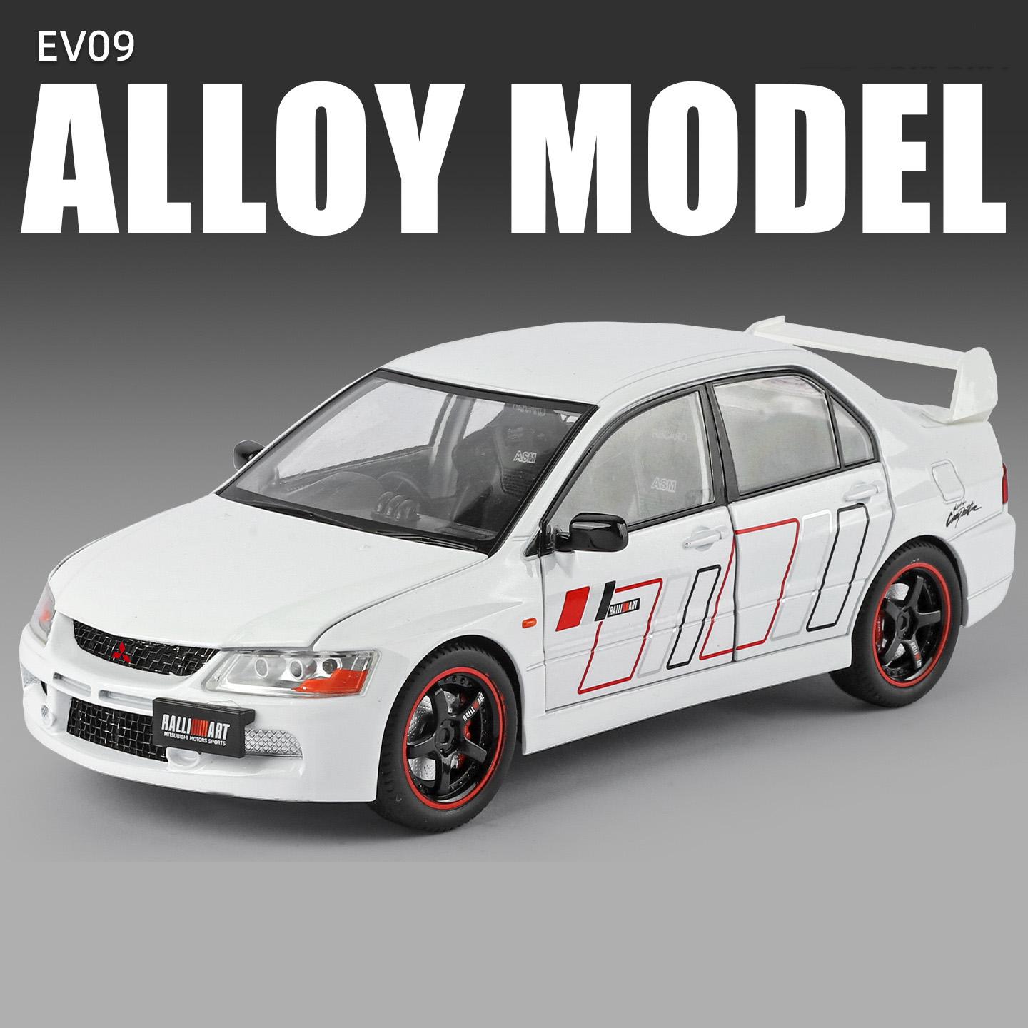 1:24 Mitsubishi Lancer Evolution EV09 Alloy Sports Car Model Diecasts Track Racing Car Vehicles Model Sound Light Kids Toys Gift
1:24 Mitsubishi Lancer Evolution EV09 Alloy Sports Car Model Diecasts Track Racing Car Vehicles Model Sound Light Kids Toys Gift