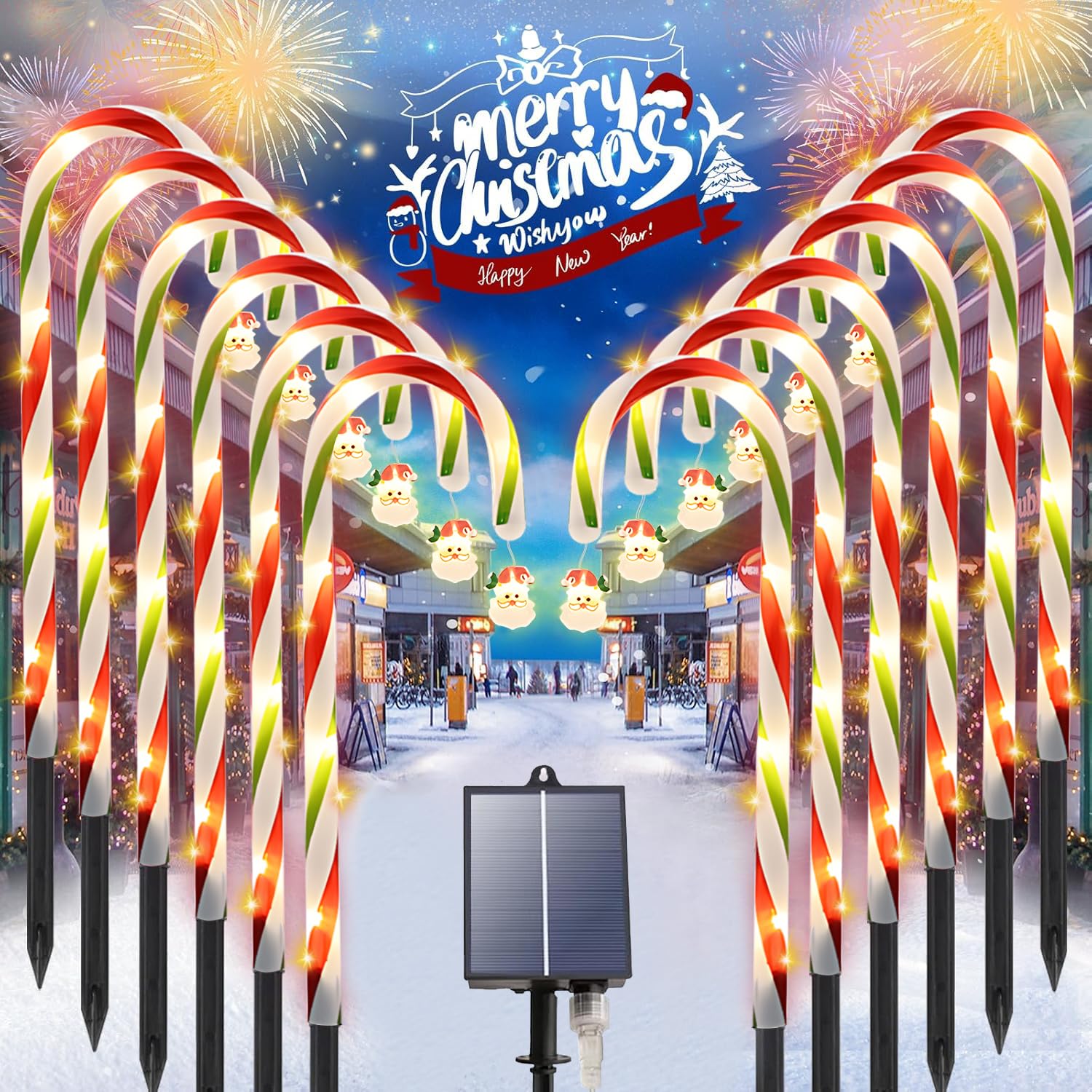 QuiExact Outdoor Solar Light Set for Christmas Waterproof Solar Christmas Lights with Automatic Stylish Santa Lights for and Lawns 8-Piece
QuiExact Outdoor Solar Light Set for Christmas Waterproof Solar Christmas Lights with Automatic Stylish Santa Lights for and Lawns 8-Piece