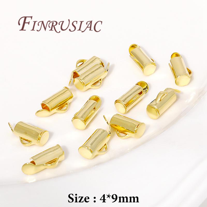 18K Gold Plated Crimp End Beads Slide End Clasp Buckles Tubes Slider End Caps Connectors For Jewelry Making DIY Accessories 10 pcs
18K Gold Plated Crimp End Beads Slide End Clasp Buckles Tubes Slider End Caps Connectors For Jewelry Making DIY Accessories 10 pcs