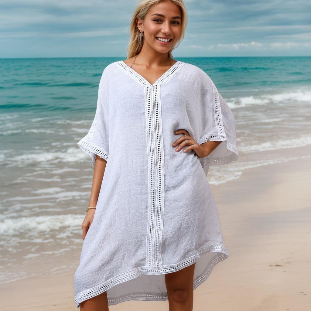 Bamboo Cotton Beach Sun Protection Plus Size Swimsuit Cover-Up: Sexy & Lightweight One Size білий
Bamboo Cotton Beach Sun Protection Plus Size Swimsuit Cover-Up: Sexy & Lightweight One Size білий
