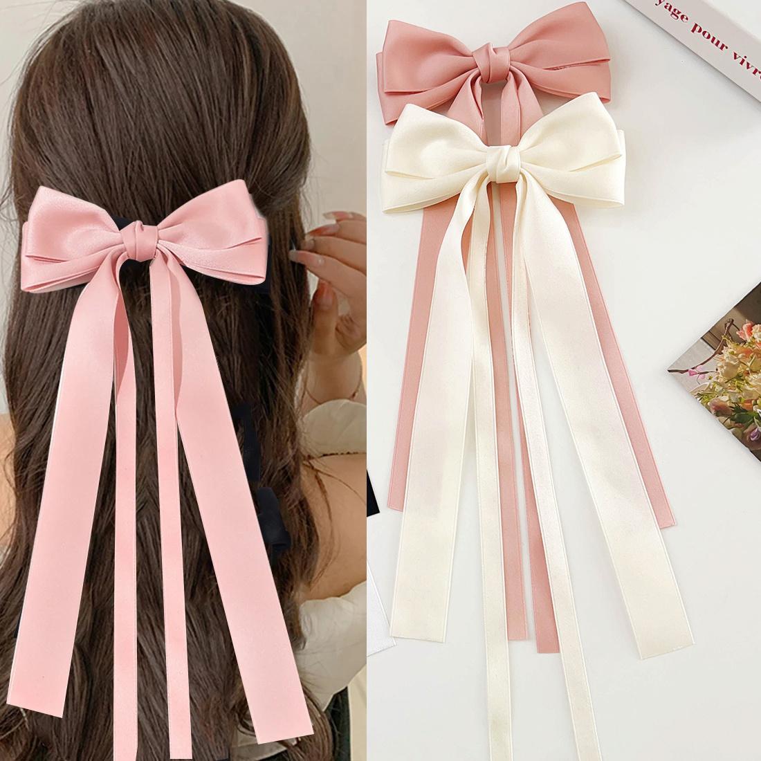 2PCS Long Ribbon Bow Clips For Girls Double Bowknots Tassel Hairclips Barrettes Kawaii Pins Kids Women Hair Accessories
2PCS Long Ribbon Bow Clips For Girls Double Bowknots Tassel Hairclips Barrettes Kawaii Pins Kids Women Hair Accessories