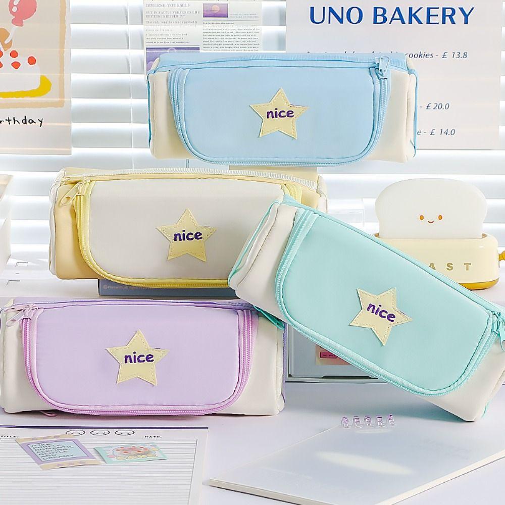 Star Pattern Pencil Case Zipper Design Stationery Storing Bag Stationery Organizer School Office синій
Star Pattern Pencil Case Zipper Design Stationery Storing Bag Stationery Organizer School Office синій