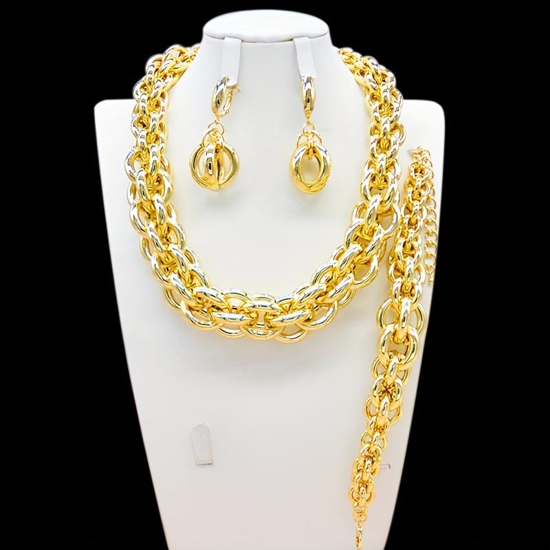 Преувеличенные золотые цепочки с подвесками, браслет и ожерелье, простые креативные женские аксессуары в стиле панк 
Преувеличенные золотые цепочки с подвесками, браслет и ожерелье, простые креативные женские аксессуары в стиле панк