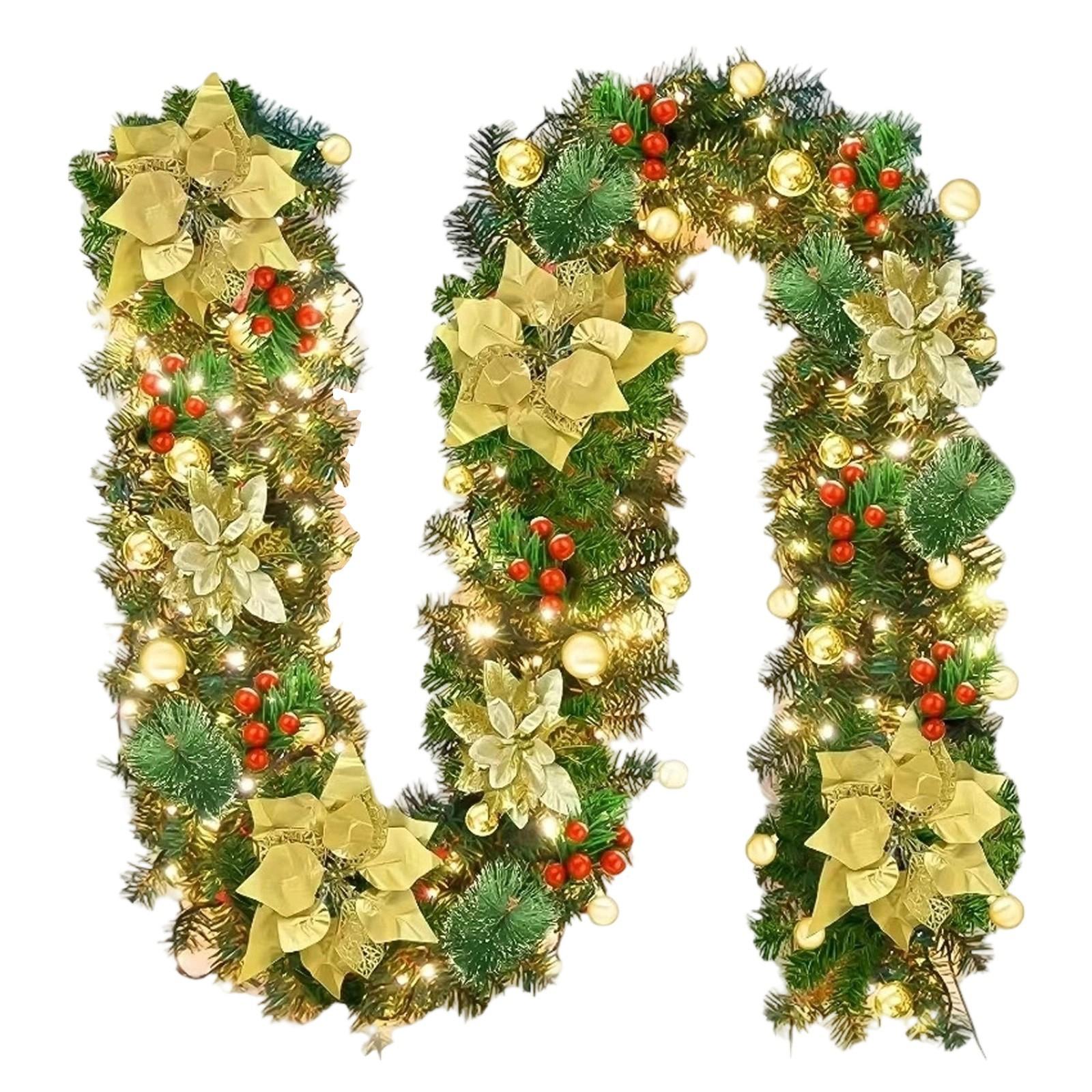 6FT Christmas Garland w/ Lights (Red Berries) One Size
6FT Christmas Garland w/ Lights (Red Berries) One Size