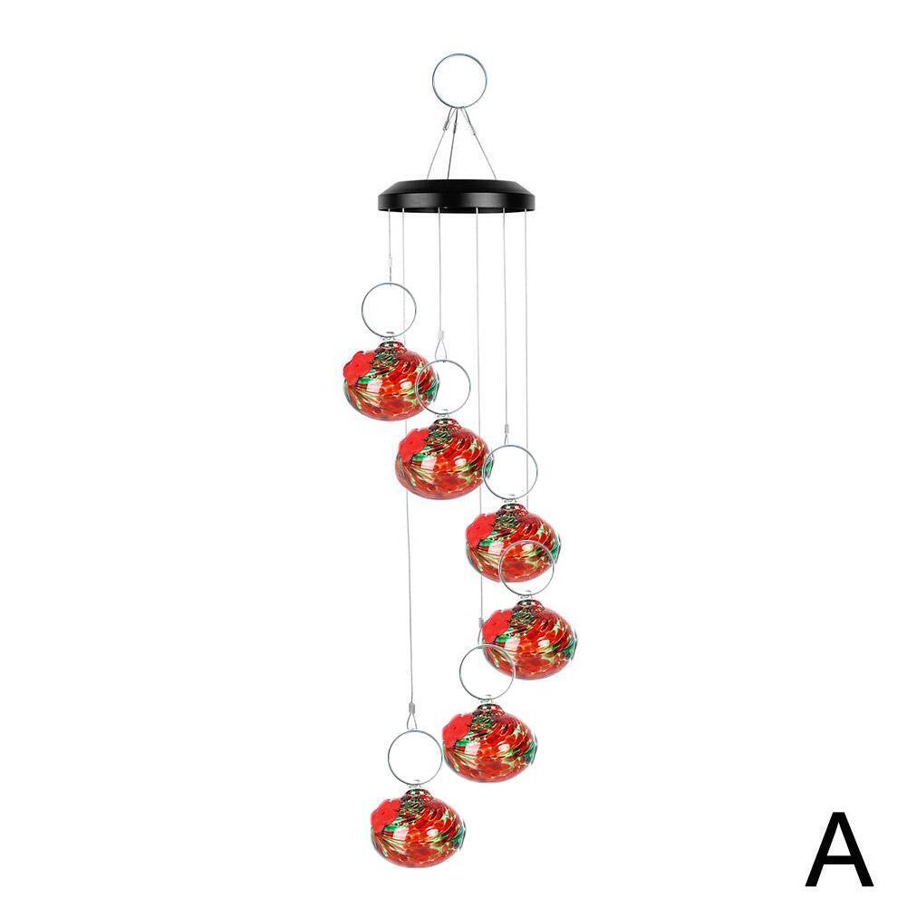 2024 Подвесные кормушки для колибри с колокольчиками Очаровательные кормушки с колокольчиками, красный/белый