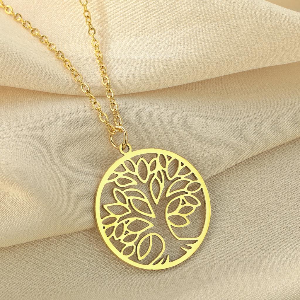 Laser carved exquisite and fashionable necklace Minimalist Jewelry Round Pendant Necklace tree of life birthday gift золотий
Laser carved exquisite and fashionable necklace Minimalist Jewelry Round Pendant Necklace tree of life birthday gift золотий