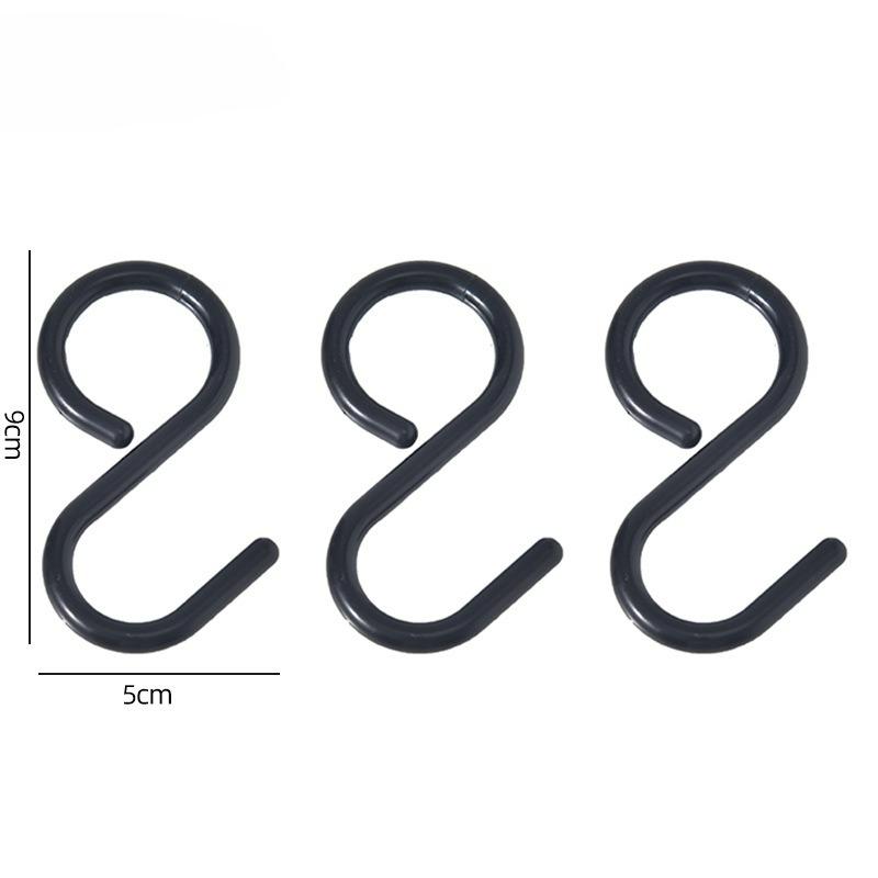 3pcs S-type hanger, coat hanger, windproof S hook, dormitory bag hanger, clothes towel key hook, kitchen multi-functional hook чорний
3pcs S-type hanger, coat hanger, windproof S hook, dormitory bag hanger, clothes towel key hook, kitchen multi-functional hook чорний