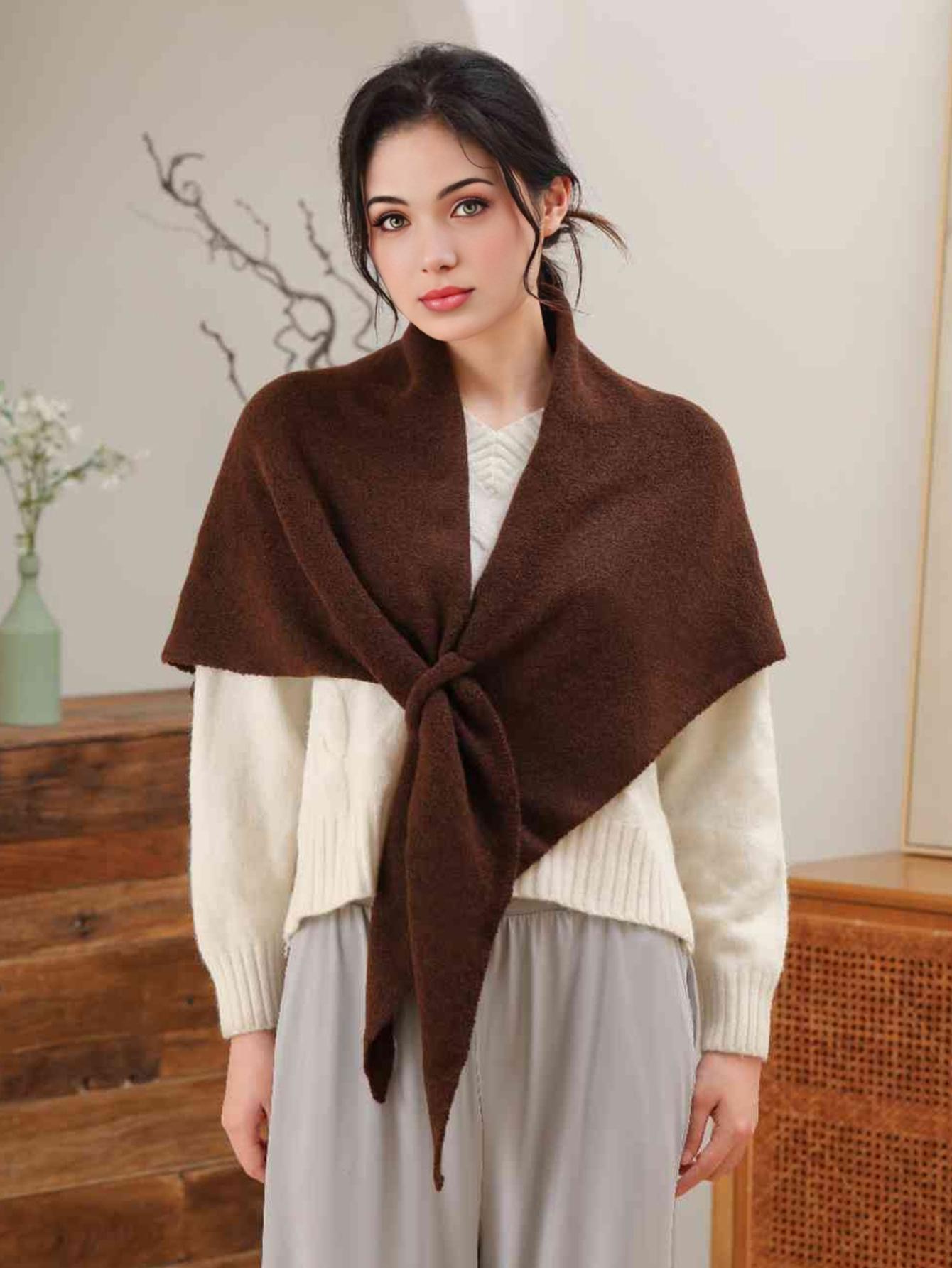 Autumn And Winter Triangle Scarf Women S Neck Wrap Wool Blended Triangular Shawl Female Thickened With Knitted Warm Shoulder One Size
Autumn And Winter Triangle Scarf Women S Neck Wrap Wool Blended Triangular Shawl Female Thickened With Knitted Warm Shoulder One Size