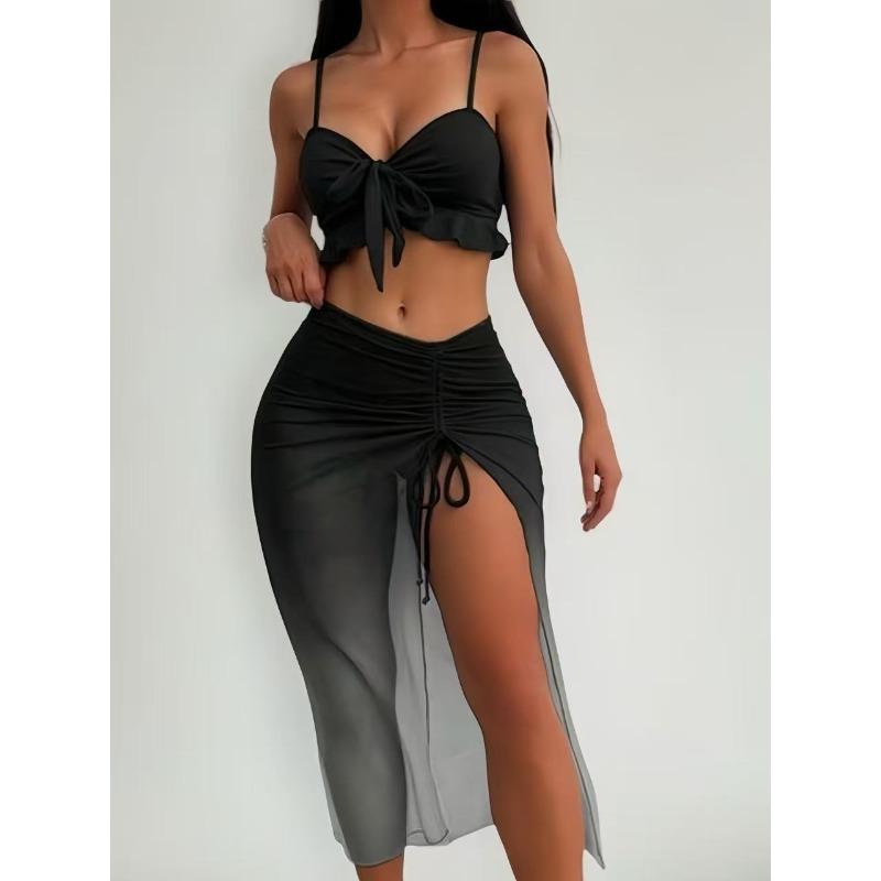 2026 New Split Three-piece Conservative Bikini Skirt Mesh Sexy European and American Swimsuit XL чорний
2026 New Split Three-piece Conservative Bikini Skirt Mesh Sexy European and American Swimsuit XL чорний