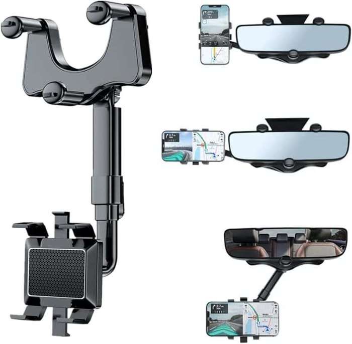 Porte-Supports Supports de Miroir rétroviseur pour Voiture pour téléphone Portable, Adapté pour Smartphone de 3 à 7 Pouces
Porte-Supports Supports de Miroir rétroviseur pour Voiture pour téléphone Portable, Adapté pour Smartphone de 3 à 7 Pouces