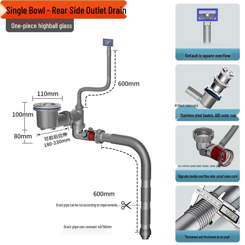 Kitchen Sink Drain Pipe Assembly
Kitchen Sink Drain Pipe Assembly