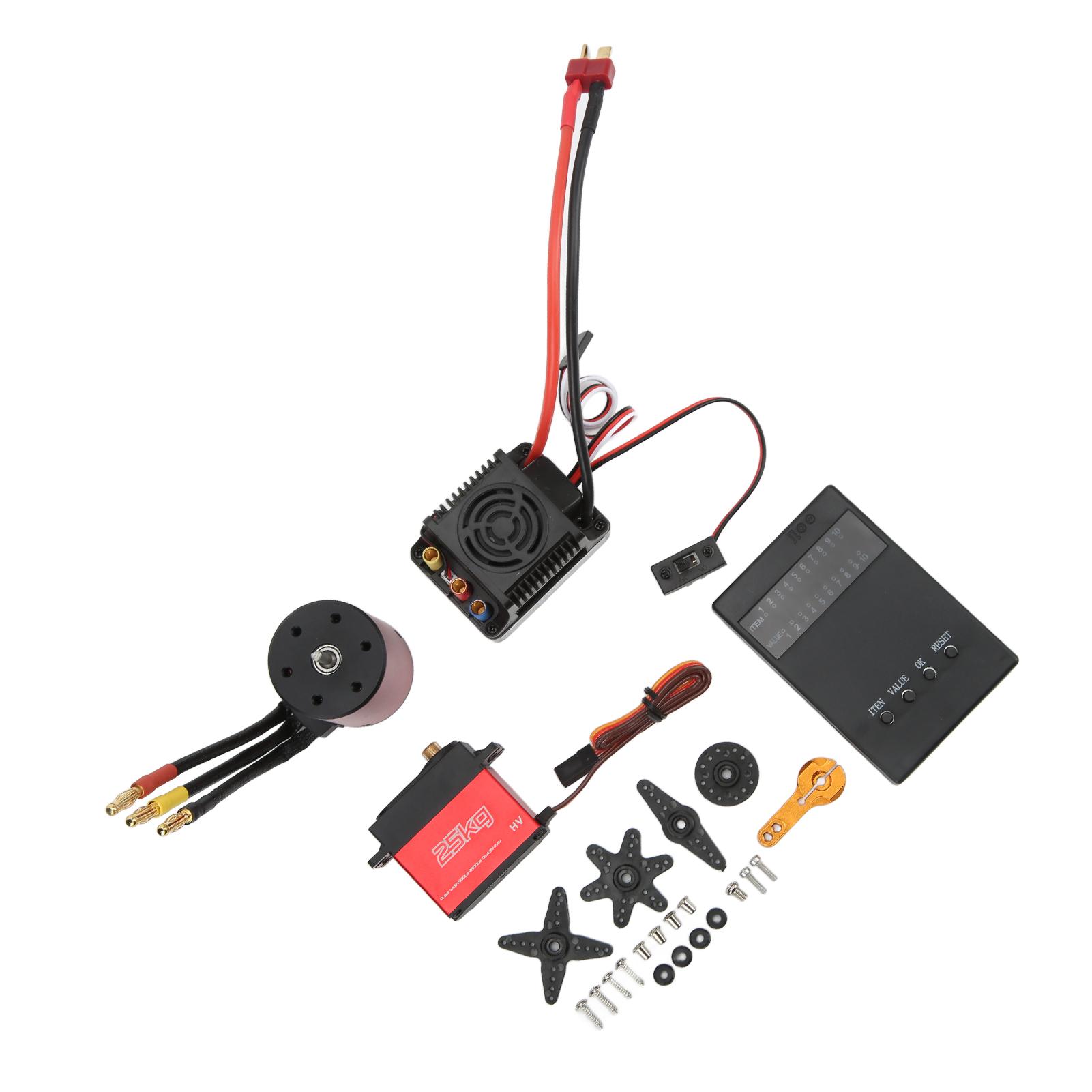 4300KV RC Brushless Motor 60A ESC Programming Card Kit Universal for 1/8 1/10 Remote Control Car
4300KV RC Brushless Motor 60A ESC Programming Card Kit Universal for 1/8 1/10 Remote Control Car