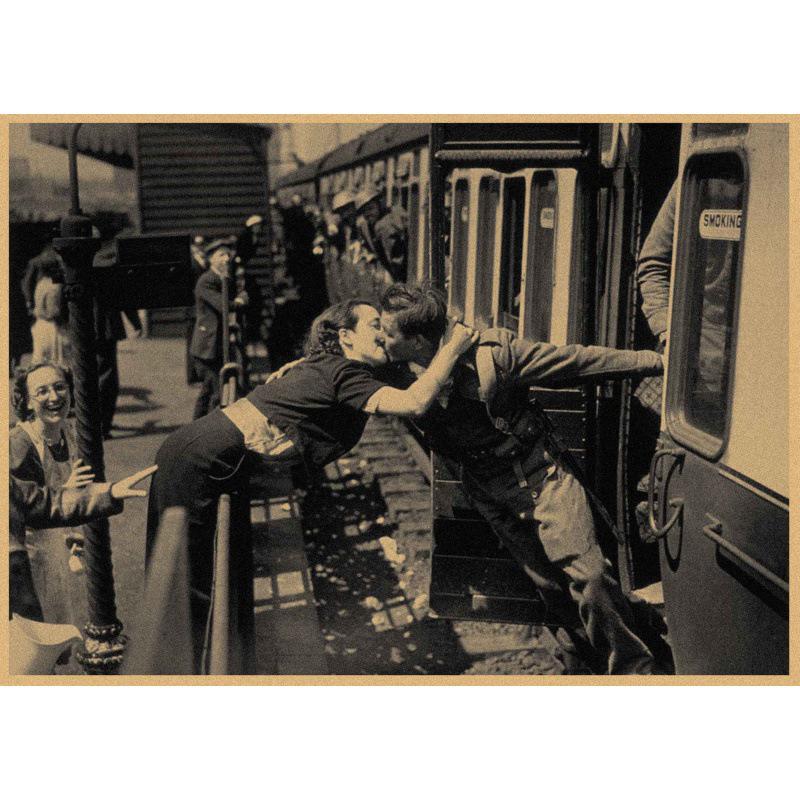 Free Shipping Vintage The Kiss in WWII Retro Poster - Cafe Bar Wall Decor Kraft Paper Mural Yellow Kraft Paper (No Glue) 30X42 cm
Free Shipping Vintage The Kiss in WWII Retro Poster - Cafe Bar Wall Decor Kraft Paper Mural Yellow Kraft Paper (No Glue) 30X42 cm