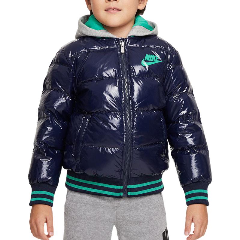 Nike Down Fill Brand Logo Print Shiny Hooded Down Jacket Kids outerwear Navy-Blue DB7075-451 XS
Nike Down Fill Brand Logo Print Shiny Hooded Down Jacket Kids outerwear Navy-Blue DB7075-451 XS