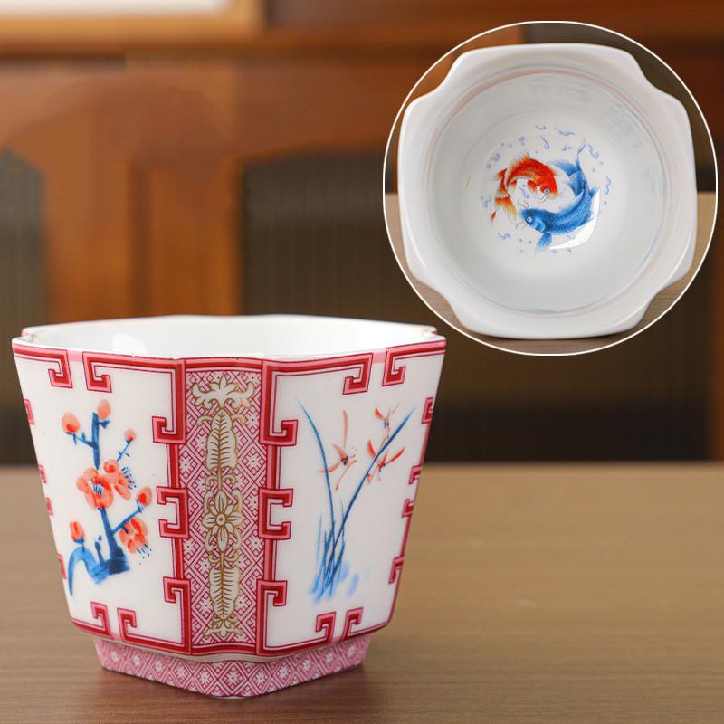 1 Pc Chinese Enamel Color Ceramic Tea Cup Handmade Dragon Pattern Porcelain Tea Bowl Pu er Master Teacup Household Teaware 100ml 6x7cm 100ml
1 Pc Chinese Enamel Color Ceramic Tea Cup Handmade Dragon Pattern Porcelain Tea Bowl Pu er Master Teacup Household Teaware 100ml 6x7cm 100ml