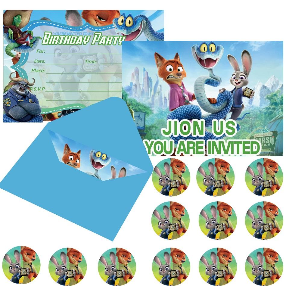 Zootopia 12Pcs 2 Diy Birthday Party Christmas Decoration Sticker Blessing Card Invitation Card Gift Card High End Thick Card
Zootopia 12Pcs 2 Diy Birthday Party Christmas Decoration Sticker Blessing Card Invitation Card Gift Card High End Thick Card