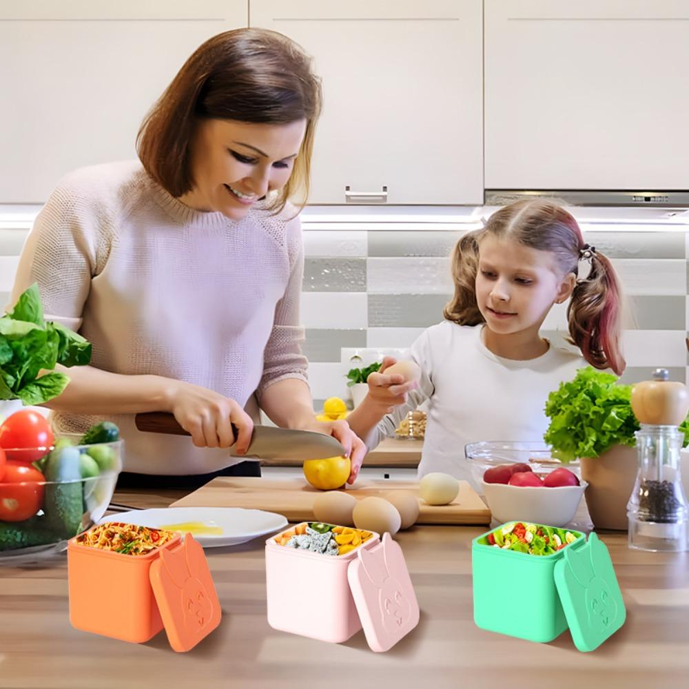 2pcs Reusable Dips Container Bunny/bear Pattern Salad Dressing Container Snack Box Lunch Box Bunny-Green
2pcs Reusable Dips Container Bunny/bear Pattern Salad Dressing Container Snack Box Lunch Box Bunny-Green