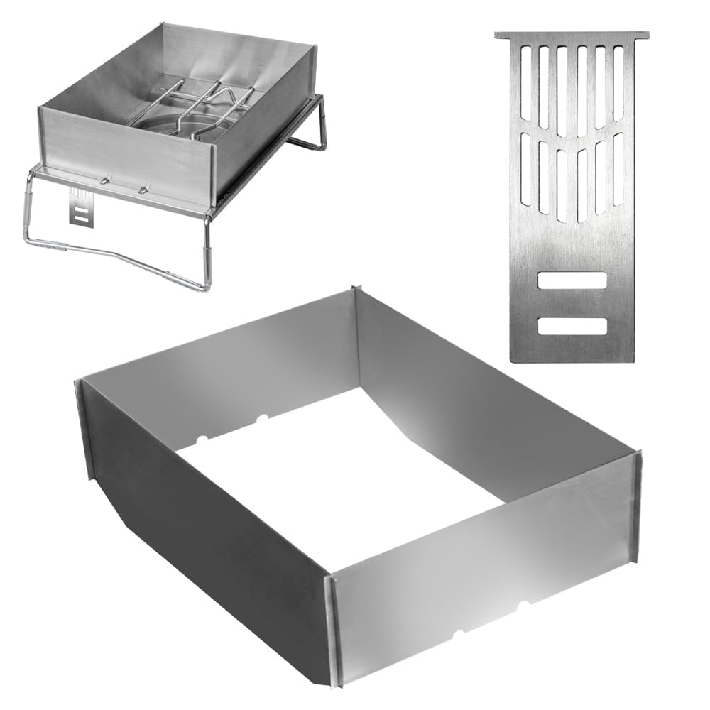 Snow Peak Flat Burner Windscreen, Portable and Compact Windbreaker for Outdoor Camping, Stainless Steel (Windscreen and Guard Plate)
Snow Peak Flat Burner Windscreen, Portable and Compact Windbreaker for Outdoor Camping, Stainless Steel (Windscreen and Guard Plate)