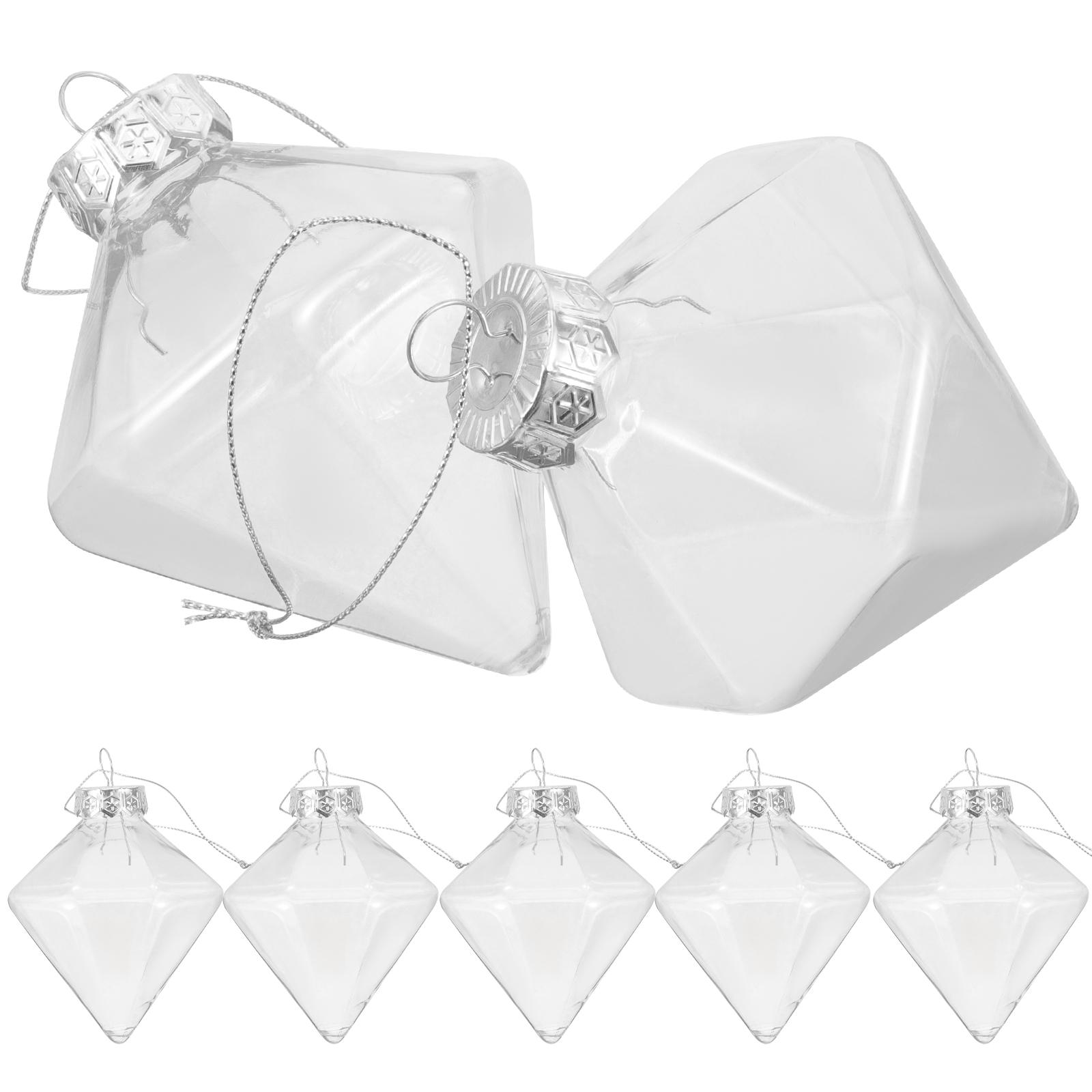 12 Pcs Diamond Shaped Christmas Balls Clear Plastic Fillable Balls Xmas Tree Hanging Pendants Christmas Party Decorations 11x9cm прозорий
12 Pcs Diamond Shaped Christmas Balls Clear Plastic Fillable Balls Xmas Tree Hanging Pendants Christmas Party Decorations 11x9cm прозорий
