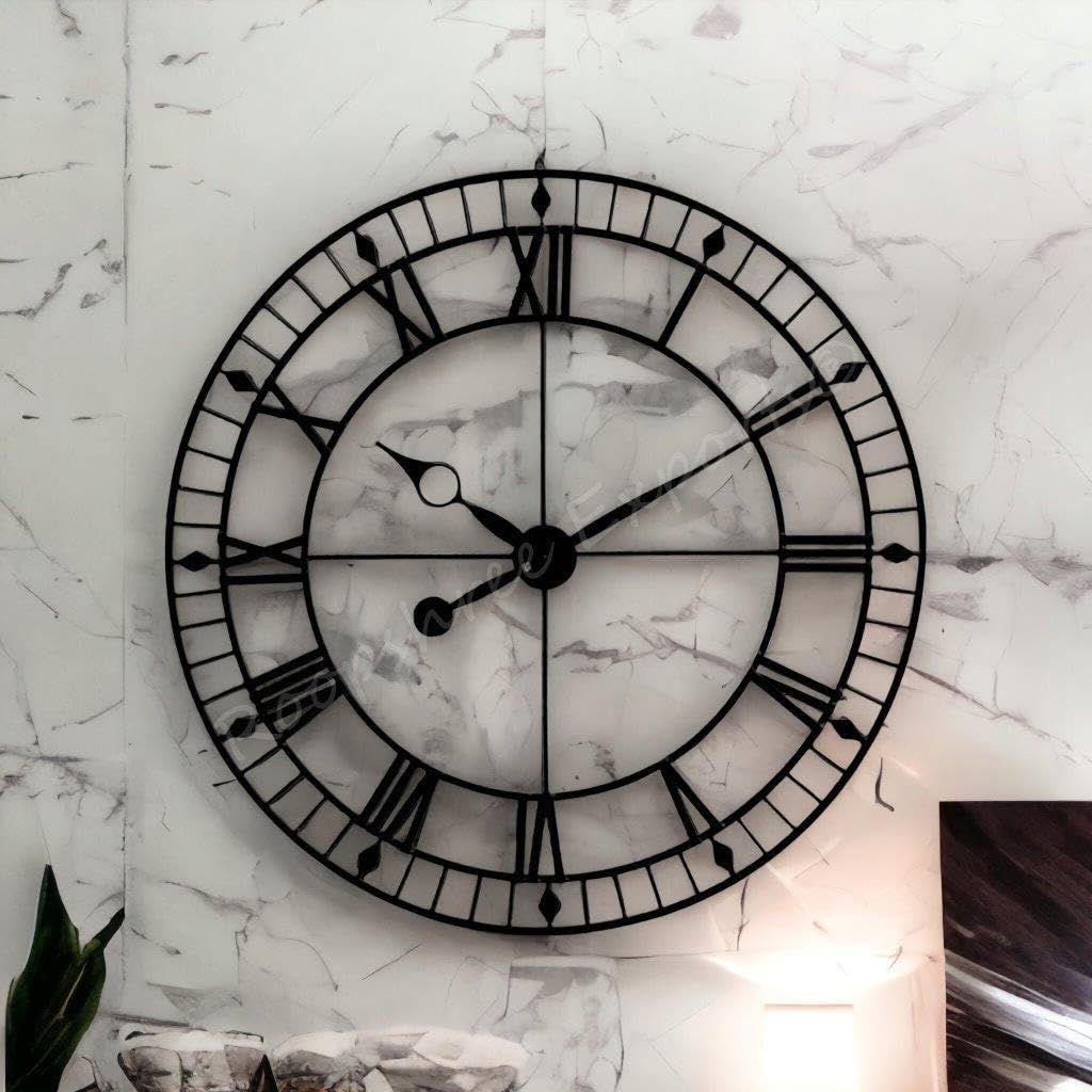 Clock Iron Hand-Crafted Extra Large Analog Wall Clock/Black Colour/Intricate Design, 36 In (90 Cm S)
Clock Iron Hand-Crafted Extra Large Analog Wall Clock/Black Colour/Intricate Design, 36 In (90 Cm S)