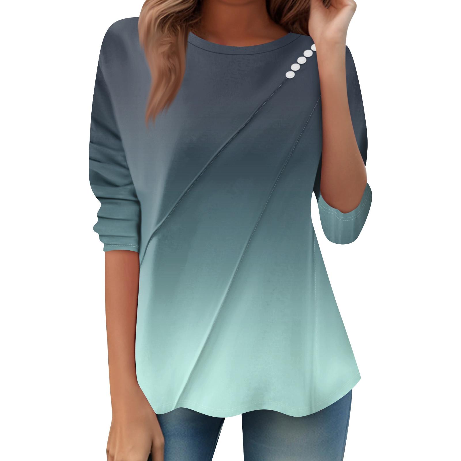 Women s Loose Casual Long Sleeve Top Round Neck Button Pull Stripe Prints T Shirt L
Women s Loose Casual Long Sleeve Top Round Neck Button Pull Stripe Prints T Shirt L