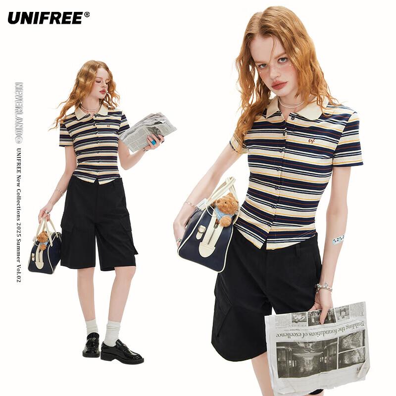 UNIFREE Striped Polo Collar Short Sleeve T-Shirt XL
UNIFREE Striped Polo Collar Short Sleeve T-Shirt XL