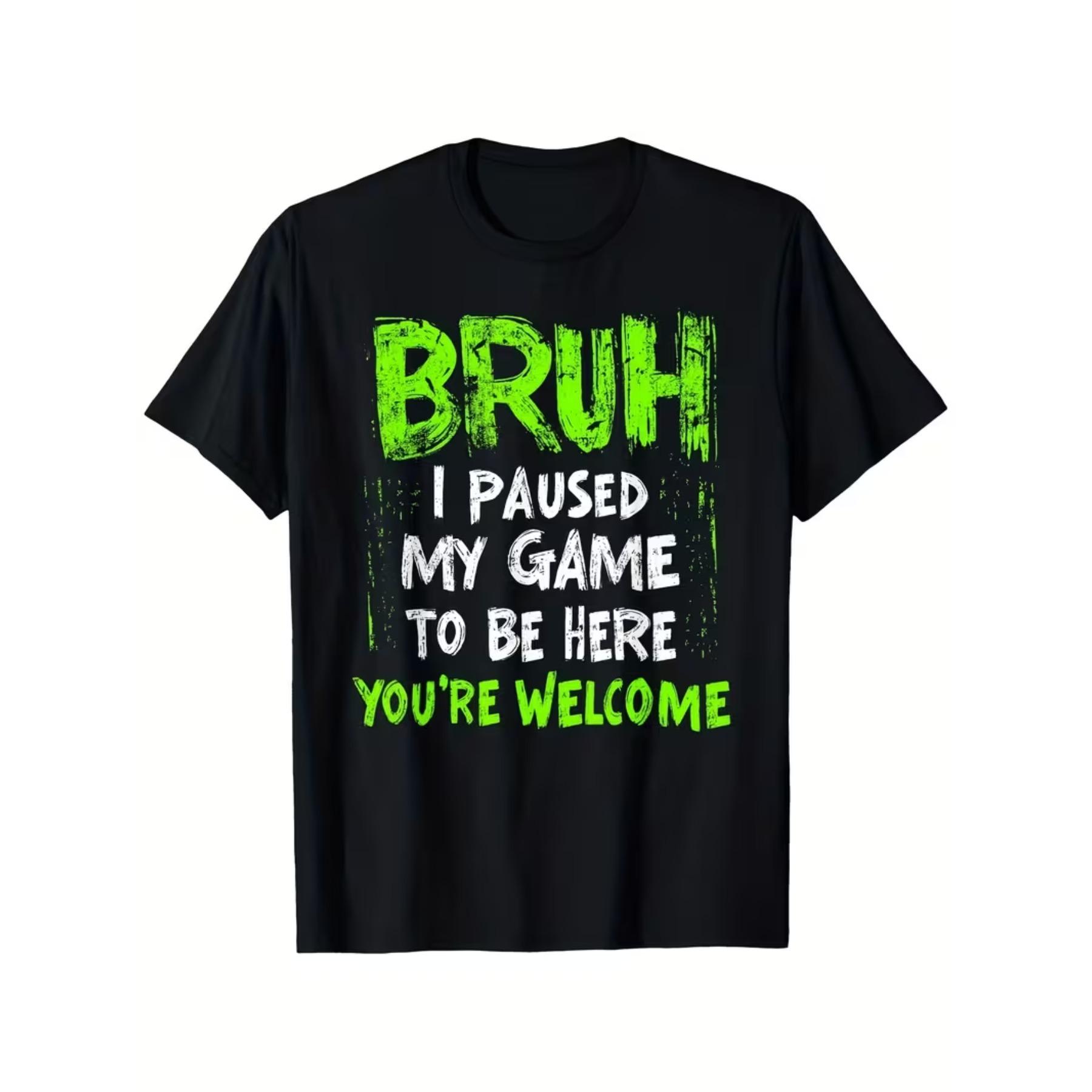 Fun Video Gamer Brother I Paused My Game Teen Boy Game T Shirt Unisex Personality Casual Round Collar Outdoor Short Sleeved T Shirt XXL чорний
Fun Video Gamer Brother I Paused My Game Teen Boy Game T Shirt Unisex Personality Casual Round Collar Outdoor Short Sleeved T Shirt XXL чорний