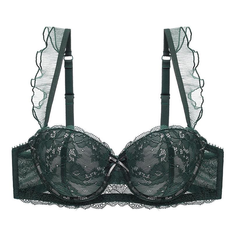 Popular French cute ruffle lace underwear gathers small breasts and shows big top bras, sexy underwear women 70A
Popular French cute ruffle lace underwear gathers small breasts and shows big top bras, sexy underwear women 70A