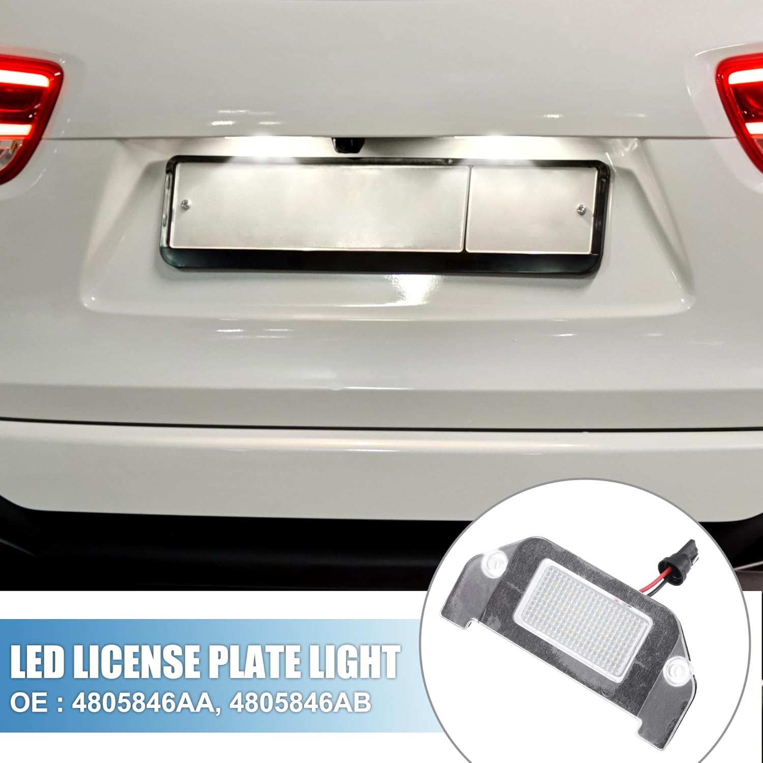 Car 6000K White LED License Plate Light Assembly 4805846AB 3528SMD for Dodge Charger 2006-2014 ABS Clear
Car 6000K White LED License Plate Light Assembly 4805846AB 3528SMD for Dodge Charger 2006-2014 ABS Clear