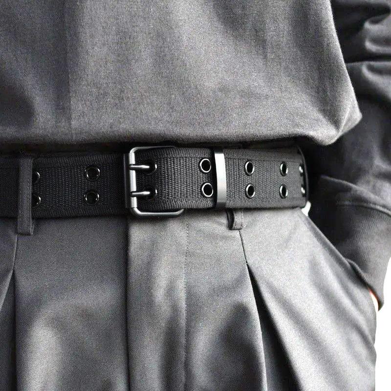 Men s Double Pin Buckle Canvas Belt - Versatile Fashion for Jeans and Outdoor Use 110 cm чорний
Men s Double Pin Buckle Canvas Belt - Versatile Fashion for Jeans and Outdoor Use 110 cm чорний