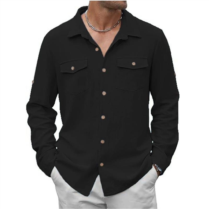 Повседневная рубашка с длинным рукавом в стиле business casual, мужская модная однотонная дышащая рубашка на весну-лето XL чёрный
Повседневная рубашка с длинным рукавом в стиле business casual, мужская модная однотонная дышащая рубашка на весну-лето XL чёрный