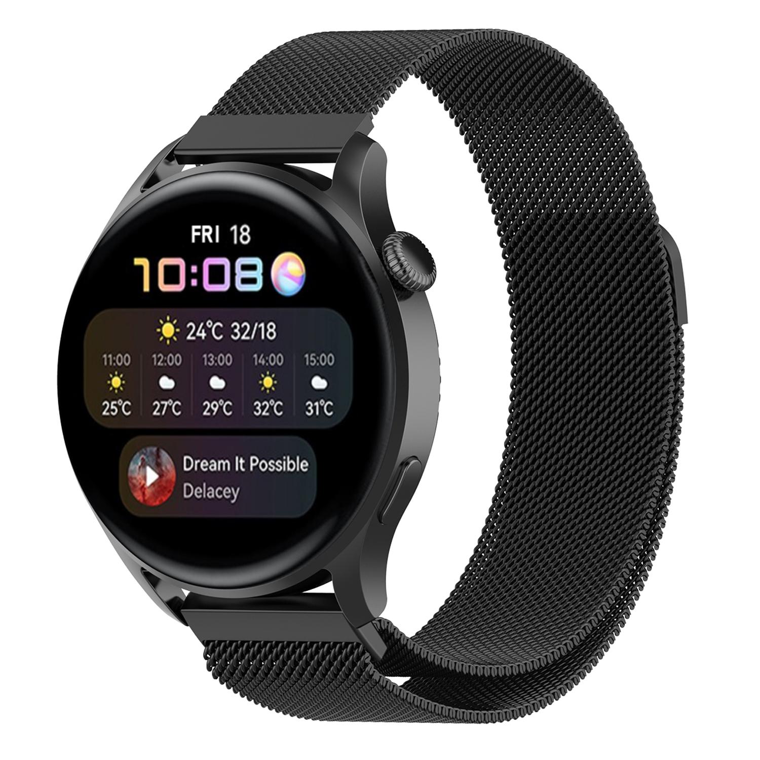 22mm Magnetic Closure Milanese Wristband Watch Strap Replacement for Huawei Watch GT3 46mm/Samsung Gear S3 Frontier/Classic Black
22mm Magnetic Closure Milanese Wristband Watch Strap Replacement for Huawei Watch GT3 46mm/Samsung Gear S3 Frontier/Classic Black