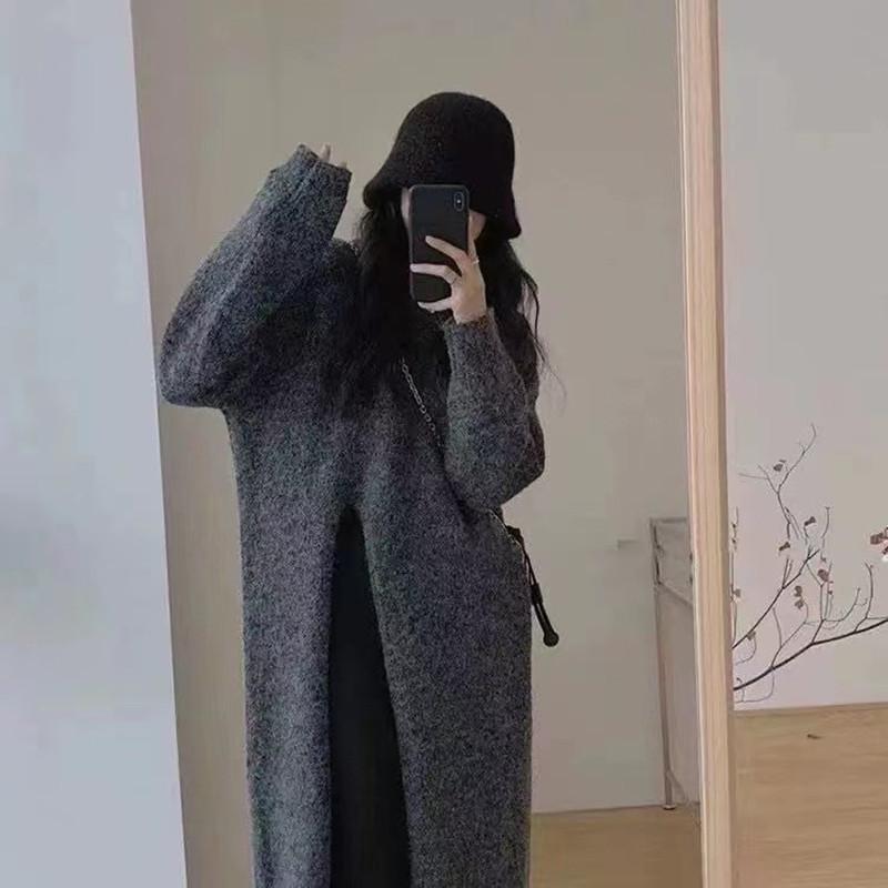 Платье женское осенне-зимнее новое корейское модное круглое воротничковое свободное ленивое трикотажное среднее и длинное разрезное свитер юбка верхняя одежда One size серый
Платье женское осенне-зимнее новое корейское модное круглое воротничковое свободное ленивое трикотажное среднее и длинное разрезное свитер юбка верхняя одежда One size серый