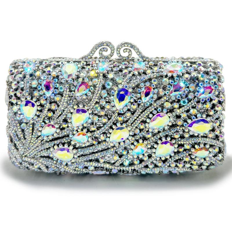 New Luxury Black Diamond Crystal Peacock Evening Clutch Phone Purse Rhinestone Handbag for Women Prom Wedding Party Minaudiere 19cmX12cmX5cm
New Luxury Black Diamond Crystal Peacock Evening Clutch Phone Purse Rhinestone Handbag for Women Prom Wedding Party Minaudiere 19cmX12cmX5cm