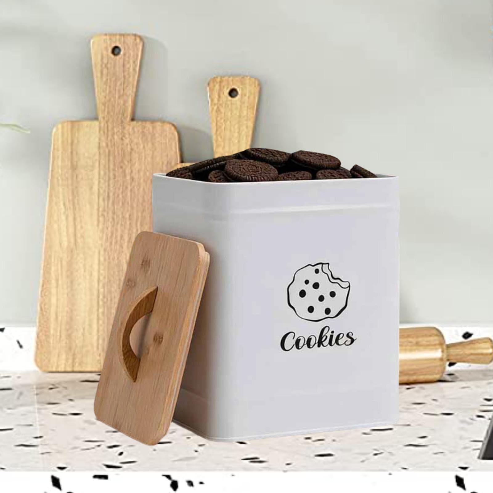 Cookie Jar Sealed Carbon Steel,Kitchen Large Capacity Food Storage Container Storage Tin Organizer for Coffee Flour Laundry Room білий
Cookie Jar Sealed Carbon Steel,Kitchen Large Capacity Food Storage Container Storage Tin Organizer for Coffee Flour Laundry Room білий