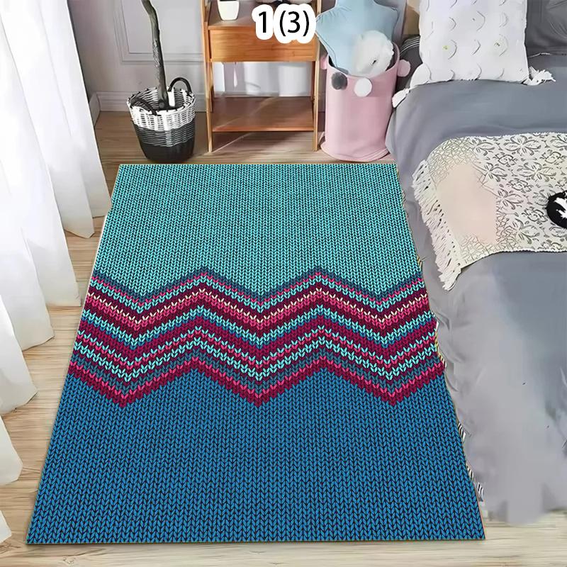 Bohemian Knitting Texture Area Rug 2D Printed Geometric Wave Pattern Non Slip Washable Floor Carpet for Living Bedroom Retro 40x60CM
Bohemian Knitting Texture Area Rug 2D Printed Geometric Wave Pattern Non Slip Washable Floor Carpet for Living Bedroom Retro 40x60CM