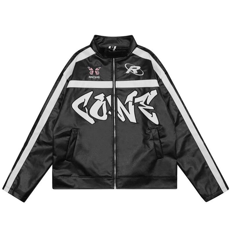 American Embroidery Letter Printing Standing Neck Motorcycle Jacket Men s Casual Loose PU Leather Coat Couple Street Hip Hop Top
American Embroidery Letter Printing Standing Neck Motorcycle Jacket Men s Casual Loose PU Leather Coat Couple Street Hip Hop Top
