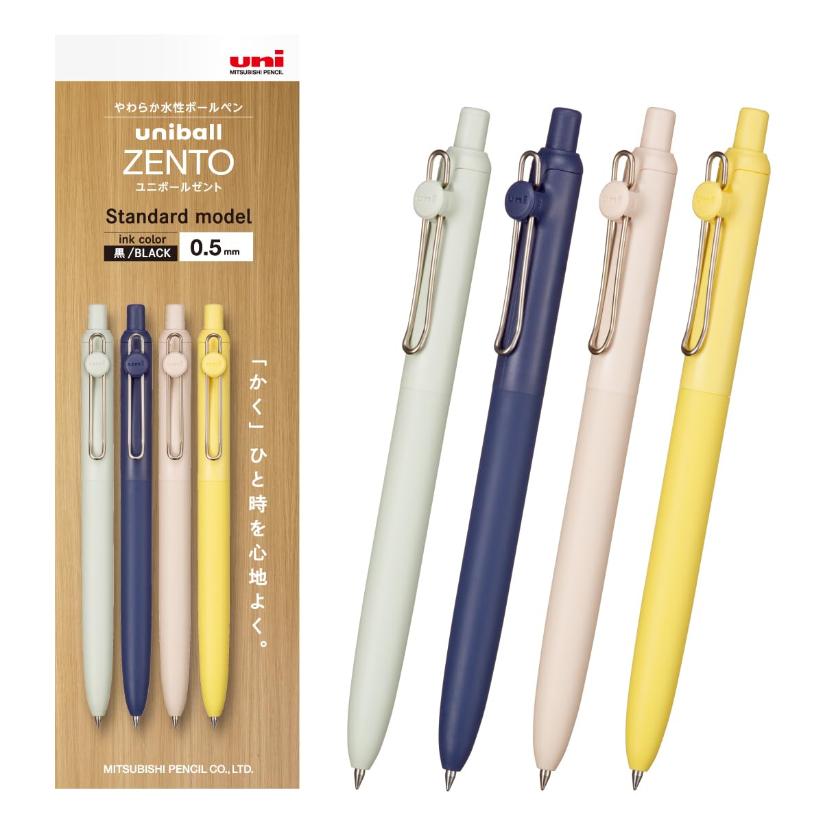 Набор шариковых ручек Mitsubishi Pencil Uniball ZENTO Standard из 4 штук 0,5 мм на водной основе, (UBNZSC05.4P)
Набор шариковых ручек Mitsubishi Pencil Uniball ZENTO Standard из 4 штук 0,5 мм на водной основе, (UBNZSC05.4P)