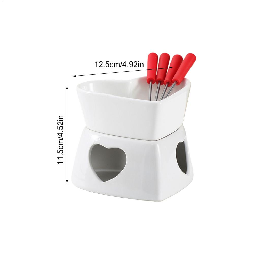 Chocolate Fondue Cup Heat-Resistant Non-Stick Warmer Ceramic Fondue Mug Set with 4 Forks for Cheese Marshmallow Dipping Dessert білий
Chocolate Fondue Cup Heat-Resistant Non-Stick Warmer Ceramic Fondue Mug Set with 4 Forks for Cheese Marshmallow Dipping Dessert білий