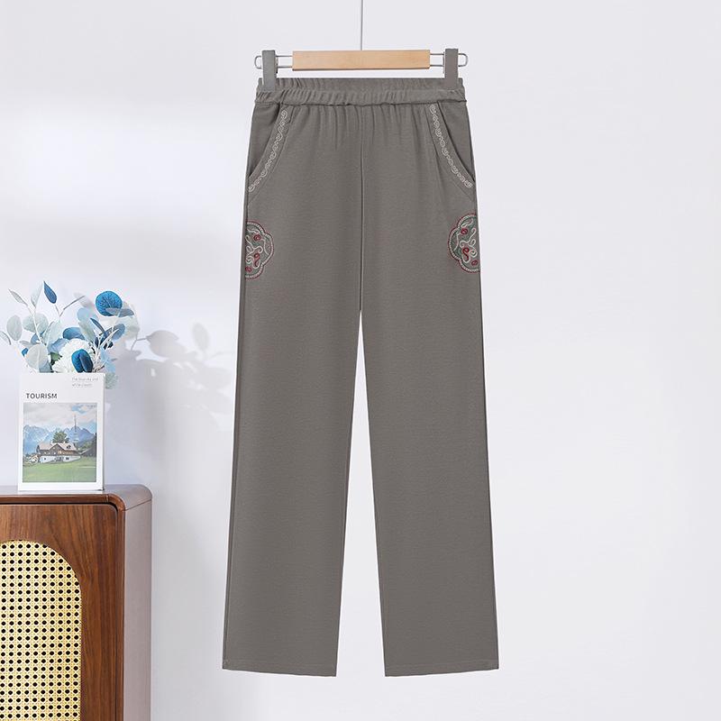 Summer High-Waist Embroidered Straight-Leg Pants for Middle-Aged and Elderly Women 6XL сірий колір
Summer High-Waist Embroidered Straight-Leg Pants for Middle-Aged and Elderly Women 6XL сірий колір
