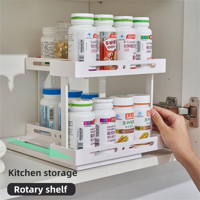Kitchen Organizer Spice Storage Rack Multi-Function Rotating Cupboard Closet Organizer 2 Layer Seasoning Rack Kitchen Accessory as show
Kitchen Organizer Spice Storage Rack Multi-Function Rotating Cupboard Closet Organizer 2 Layer Seasoning Rack Kitchen Accessory as show
