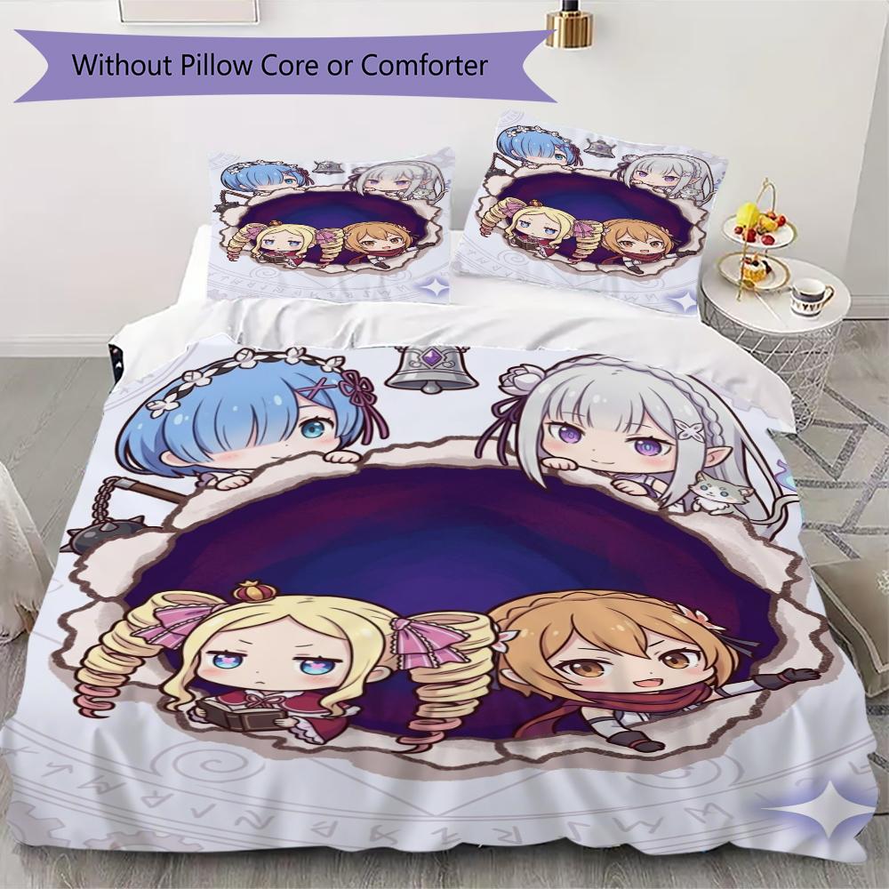 ReZero Pattern Bedding uilt Set uilt Cover Pillowcase Home Decoration Birthday Gift (1 * duvet cover + 2 * pillowcase without core) 135x200cm
ReZero Pattern Bedding uilt Set uilt Cover Pillowcase Home Decoration Birthday Gift (1 * duvet cover + 2 * pillowcase without core) 135x200cm